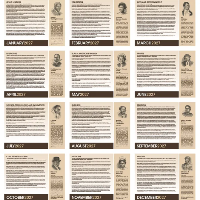African-American Heritage Family Calendar