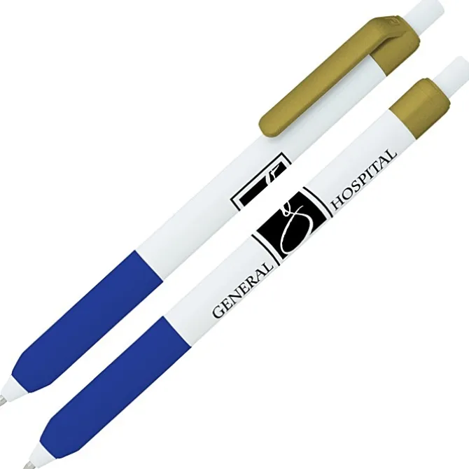 Alamo Pen - White - Metallic