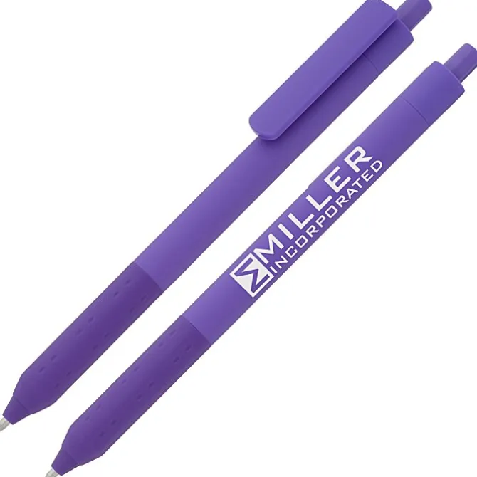 Alamo XL Clip Soft Touch Gel Pen - Neon