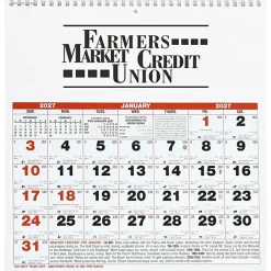 Almanac Wall Calendar - 11 inches x 11 inches