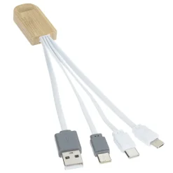 Bamboo Accent Duo Charging Cable