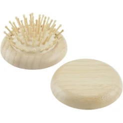 Bamboo Compact Mirror with Brush