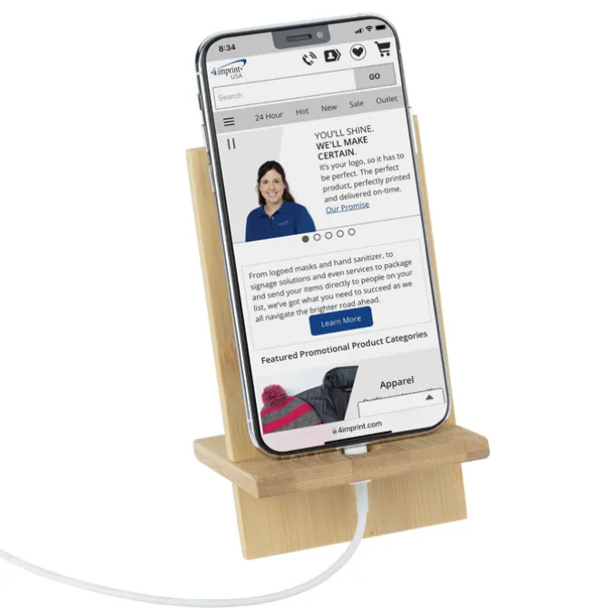 Bamboo Desktop Phone Stand