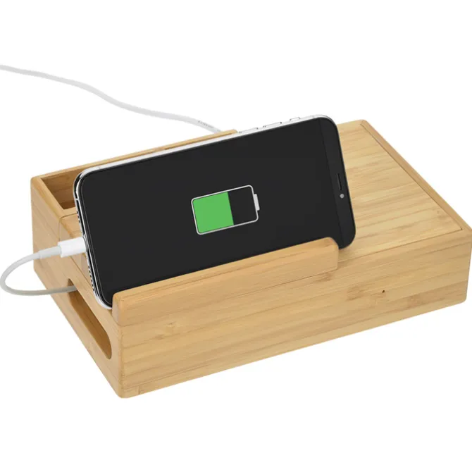 Bamboo Fast Wireless Charging Dock Station