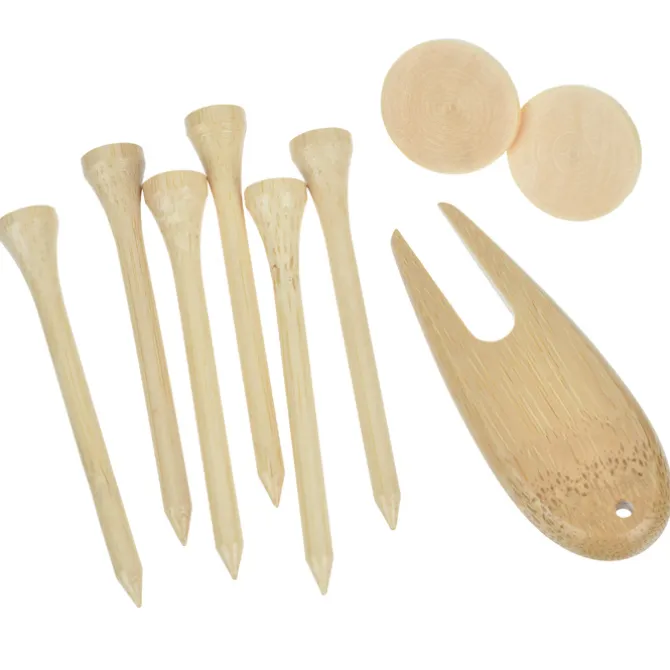 Bamboo Golf Tee Set with Pouch