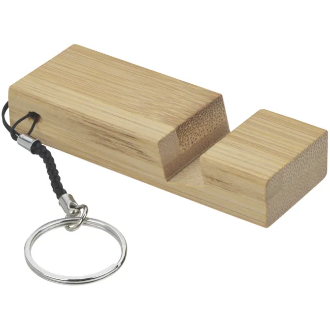 Bamboo Phone Stand Keychain