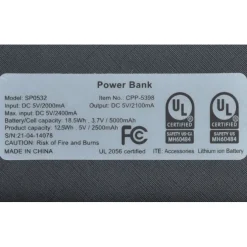 Bamboo Power Bank - 5000 mAh