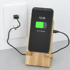 Bamboo Wireless Charger Phone Stand
