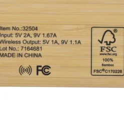 Bamboo Wireless Charger with Dry Erase Board