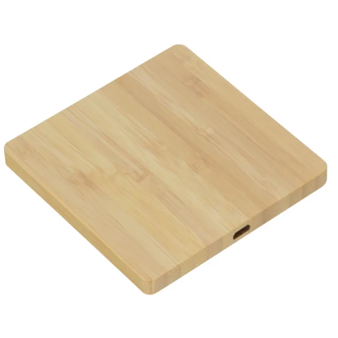 Bamboo Wireless Charging Pad with Hub