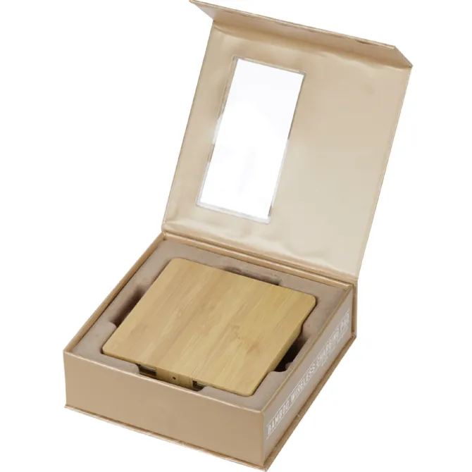 Bamboo Wireless Charging Pad with Hub