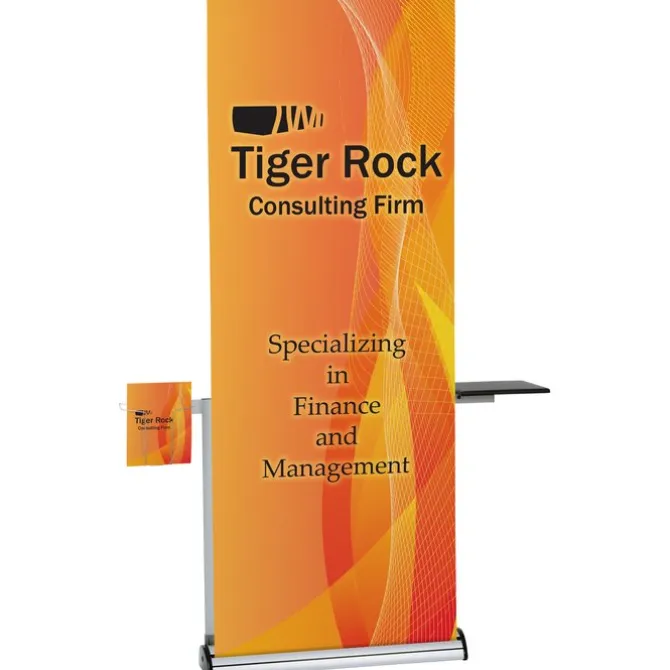 Barracuda Retractable Banner Display with Table & Literature Pocket