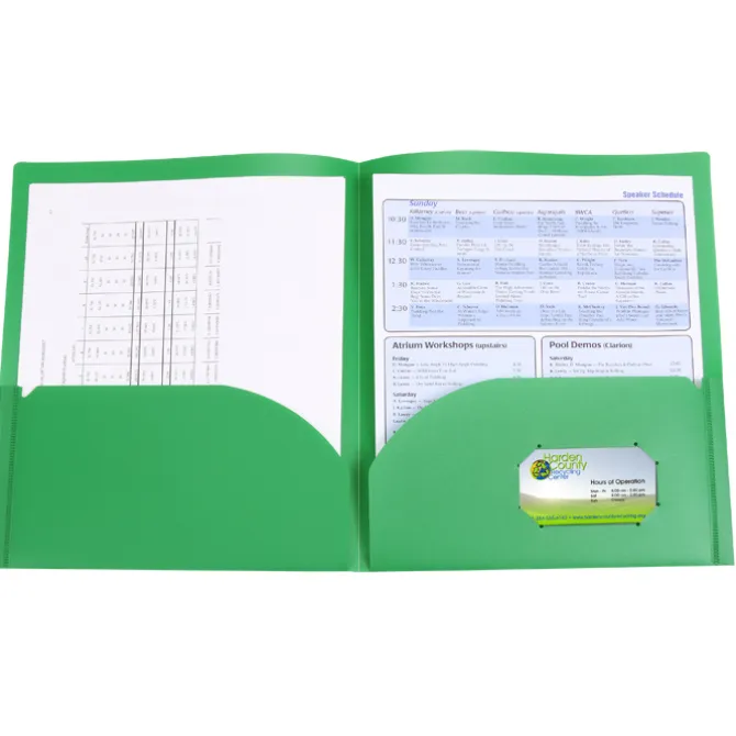 Basic 2-Pocket Poly Folder - 24 hr