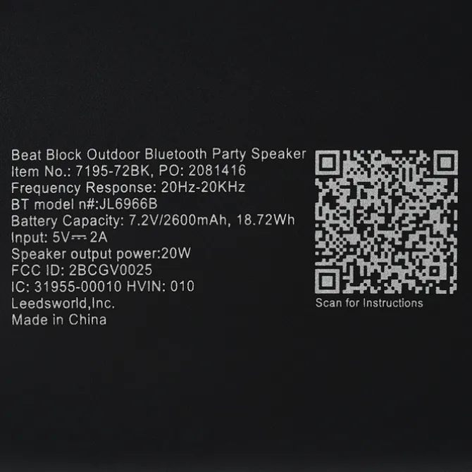 Beat Block Outdoor Bluetooth Party Speaker