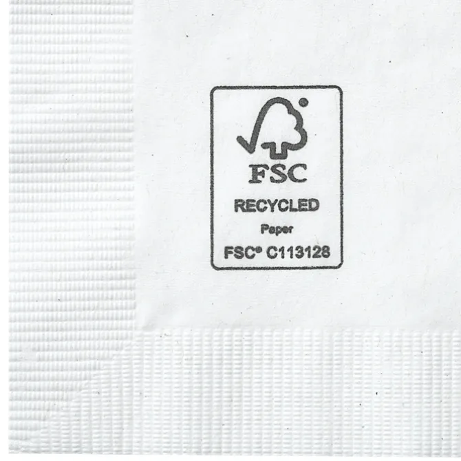 Beverage Napkin - 2-ply - White