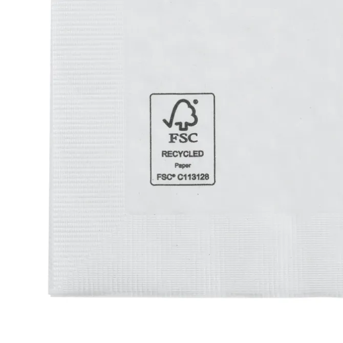Beverage Napkin - 1-ply - White