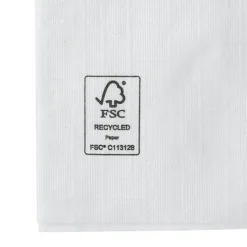 Beverage Napkin - 1-ply - White - Linen Embossed