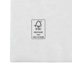 Beverage Napkin - 1-ply - White - Low Qty