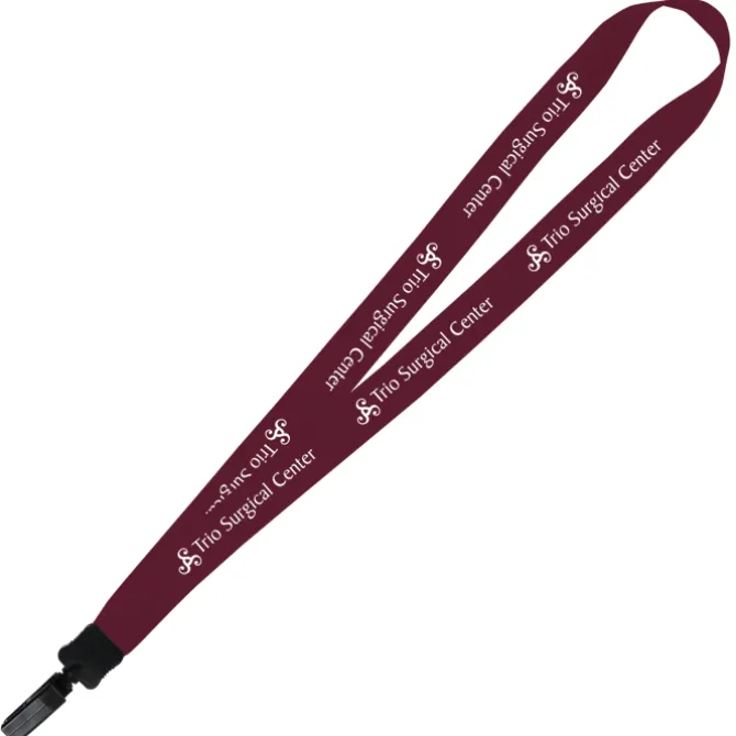 Big Lanyard - 7/8 inches - 32 inches - Plastic Bulldog Clip