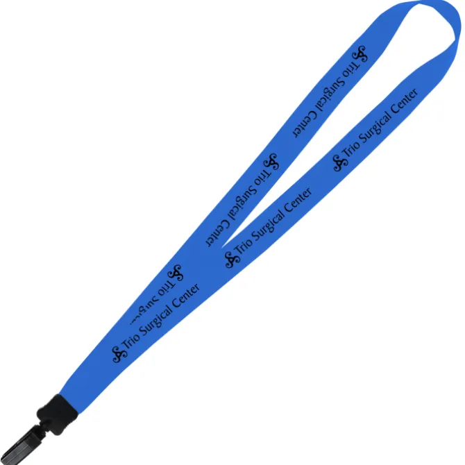 Big Lanyard - 7/8 inches - 34 inches - Plastic Bulldog Clip