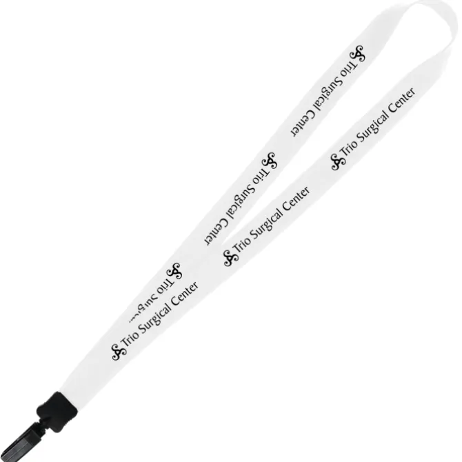 Big Lanyard - 7/8 inches - 34 inches - Plastic Bulldog Clip - 24 hr