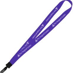 Big Lanyard - 7/8 inches - 36 inches - Plastic Bulldog Clip