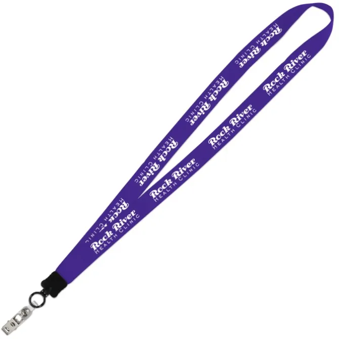 Big Lanyard - 7/8 inches - 34 inches - Snap with Metal Bulldog Clip