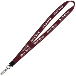 Big Lanyard - 7/8 inches - 34 inches - Snap with Metal Bulldog Clip
