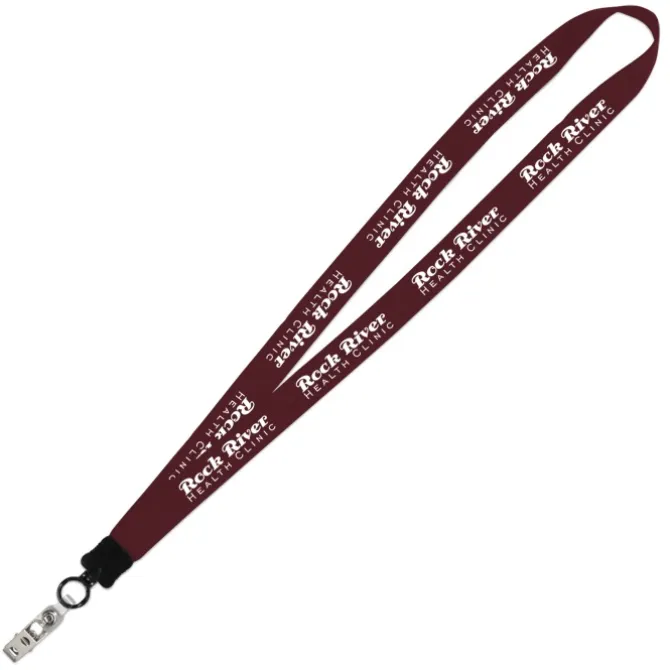 Big Lanyard - 7/8 inches - 34 inches - Snap with Metal Bulldog Clip