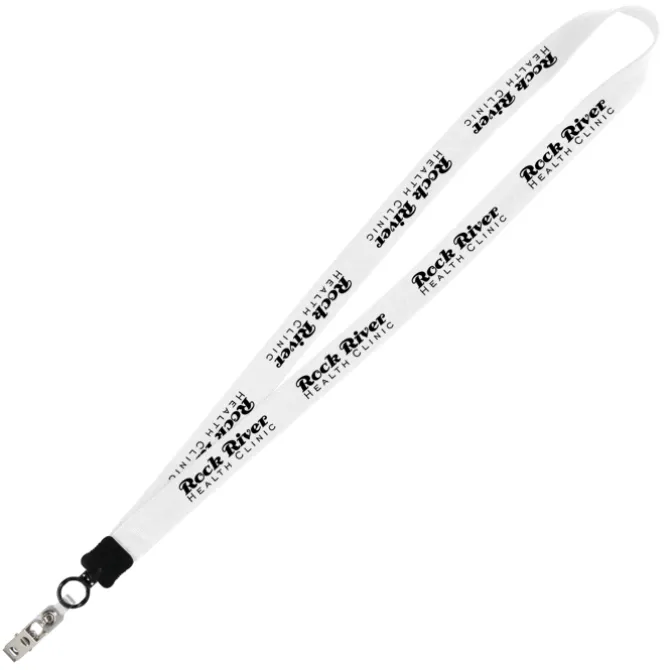 Big Lanyard - 7/8 inches - 32 inches - Snap with Metal Bulldog Clip
