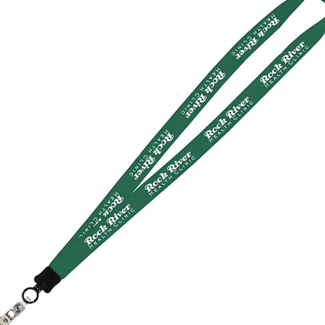 Big Lanyard - 7/8 inches - 36 inches - Snap with Metal Bulldog Clip