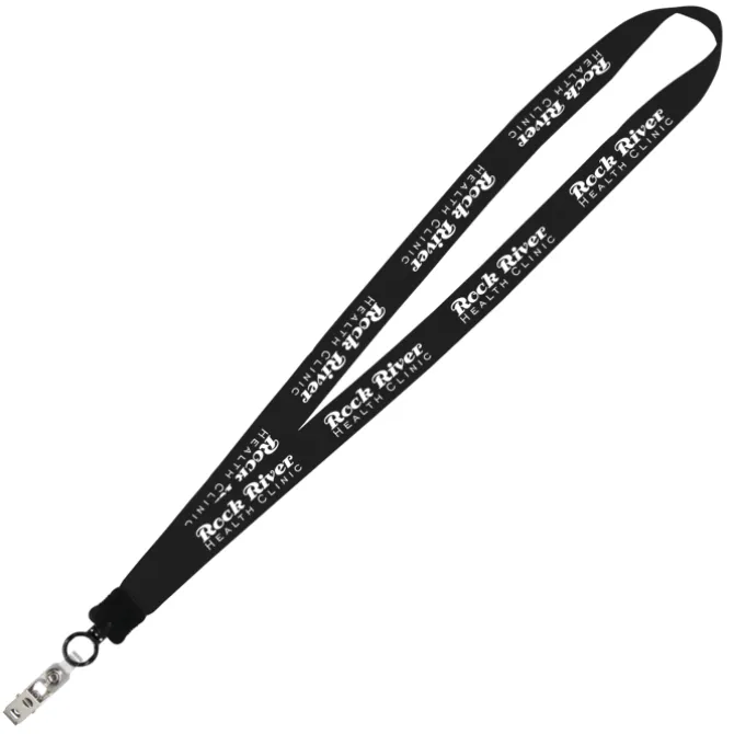 Big Lanyard - 7/8 inches - 34 inches - Snap with Metal Bulldog Clip - 24 hr