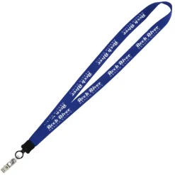 Big Lanyard - 7/8 inches - 34 inches - Snap with Metal Bulldog Clip - 24 hr
