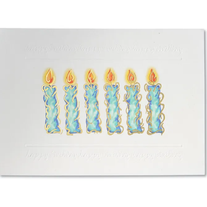 Birthday Foil Candles Greeting Card
