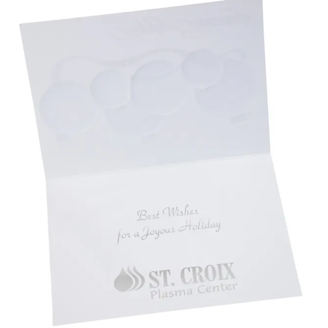 Blue & Silver Ornaments Greeting Card