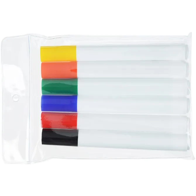 Broad Line Dry Erase Marker - Chisel Tip - Assorted - 6pk