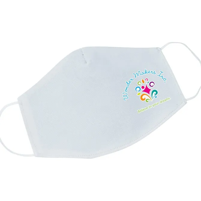 Brushed Cotton Twill Face Mask - Full Color