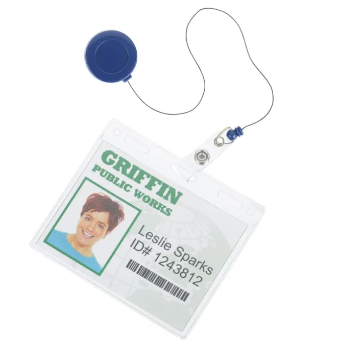 Bryce Domed Retractable Badge Holder with Alligator Clip