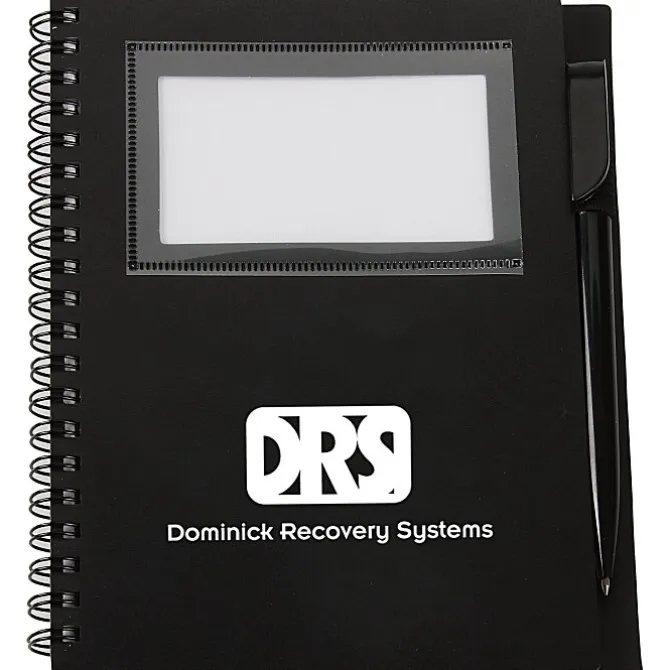 Business Card Notebook with Pen - Opaque