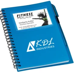 Business Card Notebook with Pen - Translucent