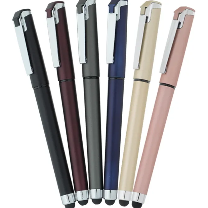 Cali Soft Touch Stylus Gel Pen - Metallic