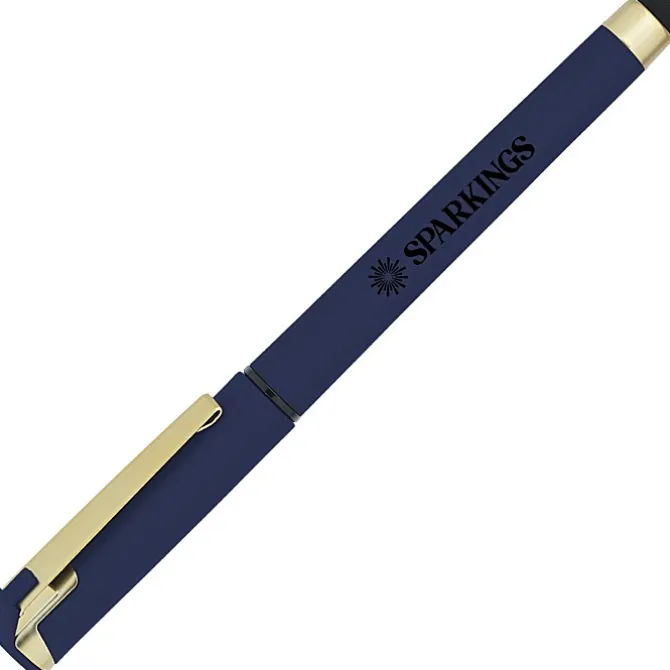 Cali Soft Touch Stylus Gel Pen - Metallic - Matte Gold - Full Color