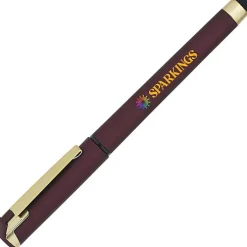 Cali Soft Touch Stylus Gel Pen - Metallic - Matte Gold - Full Color
