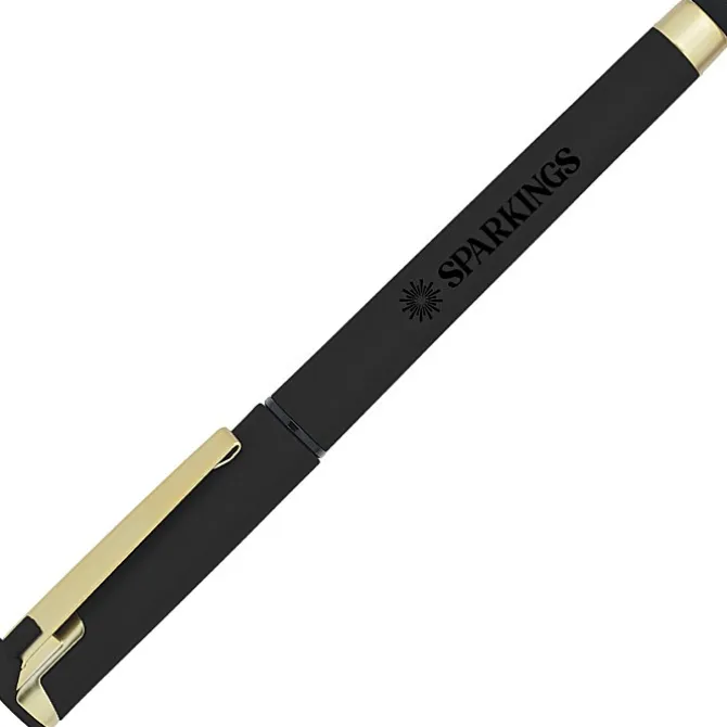 Cali Soft Touch Stylus Gel Pen - Metallic - Matte Gold - Full Color