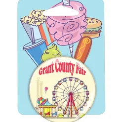 Carded Button - One 2 1/4-inch Round Button