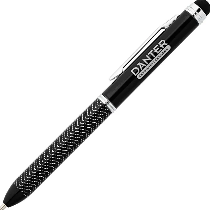 Chevron Dual Ink Stylus Metal Pen