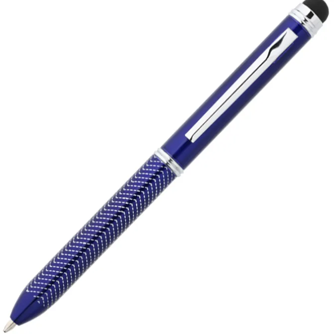 Chevron Dual Ink Stylus Metal Pen