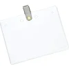 Clear Vinyl Badge Holder with Bulldog Clip