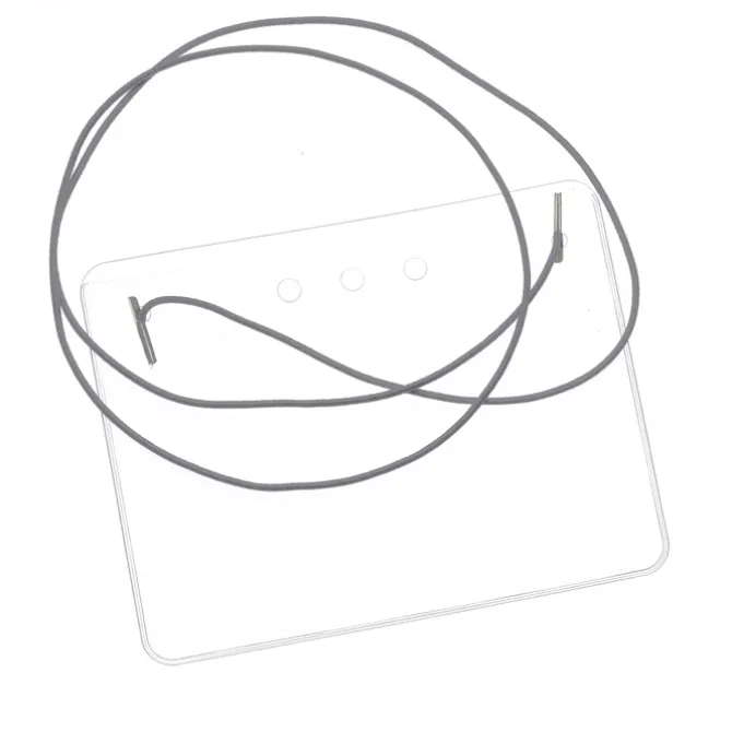 Clear Vinyl Badge Holder with Elastic Neck Cord