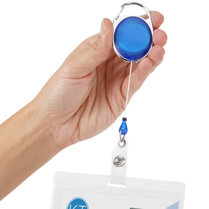 Clip-On Retractable Badge Holder - Translucent